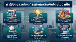 ค่าใช้จ่ายส่วนไหนที่ธุรกิจมักเสียเงินโดยไม่จำเป็น